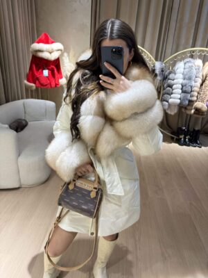 Icon White Parka Fox Fur
